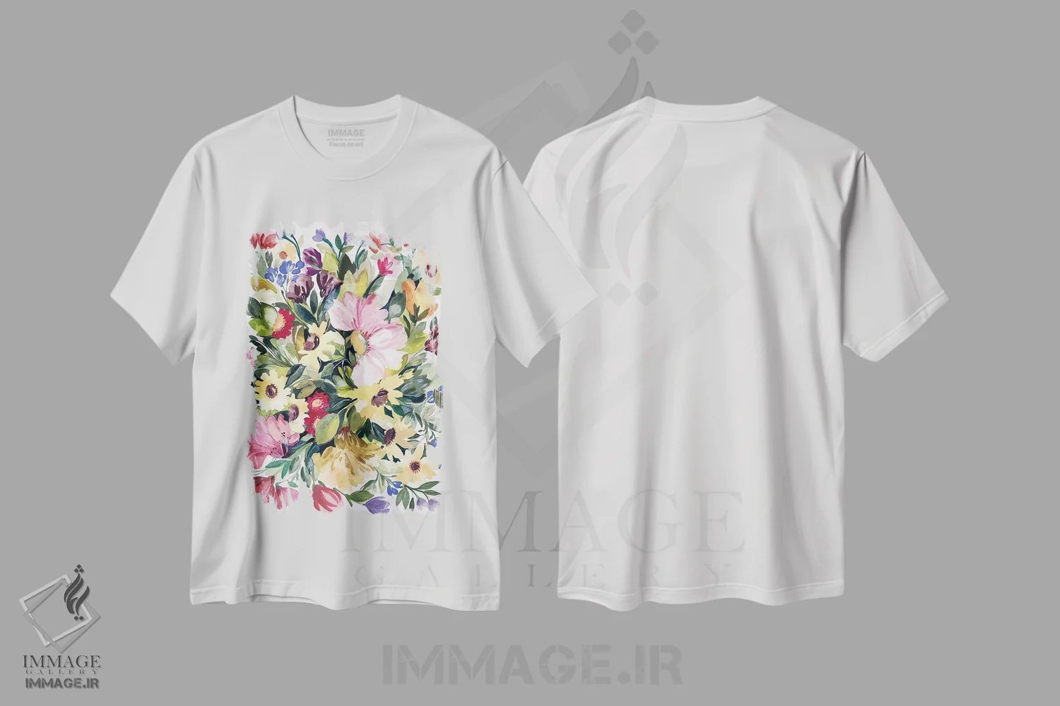 تیشرت سفید طرح دار گل های وحشی II اثر کیم پارکر | immage.ir