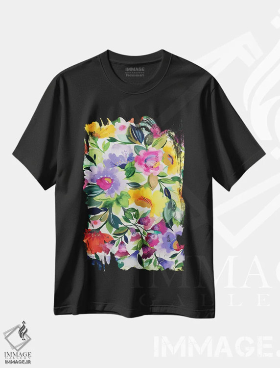 تیشرت مشکی طرح دار زینیاهای اسطوخودوسی، تزئینی اثر کیم پارکر | immage.ir