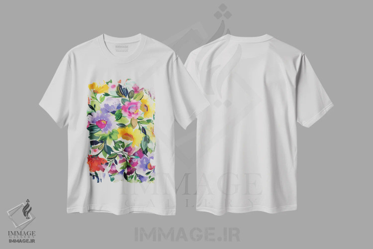 تیشرت سفید طرح دار زینیاهای اسطوخودوسی، تزئینی اثر کیم پارکر | فروشگاه ایماژ