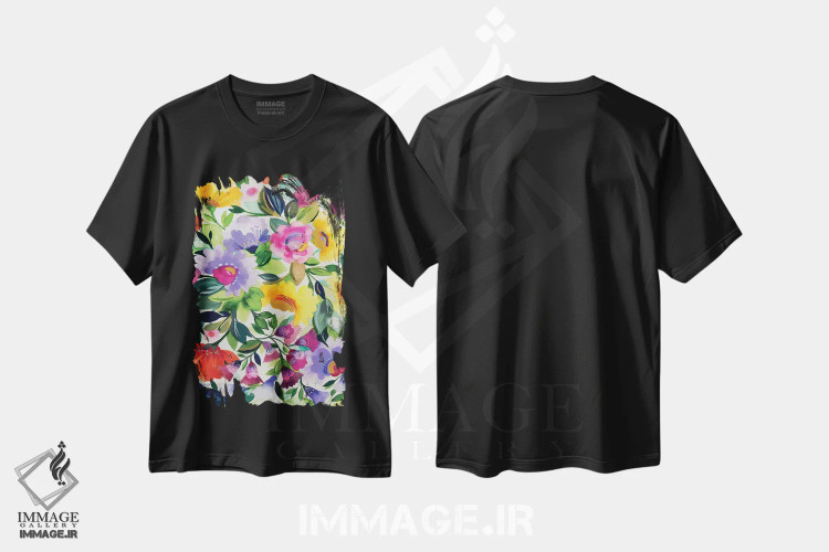 تیشرت مشکی طرح دار زینیاهای اسطوخودوسی، تزئینی اثر کیم پارکر | immage.ir