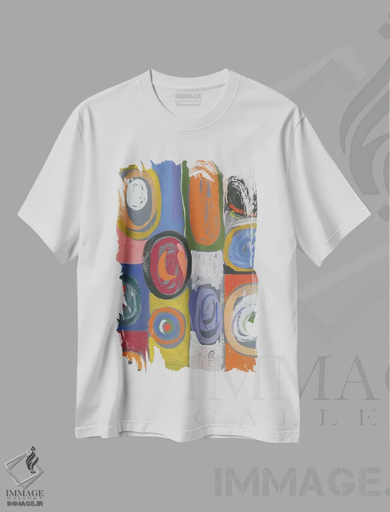 تیشرت سفید طرح دار کاسموس اثر کیم پارکر | فروشگاه ایماژ