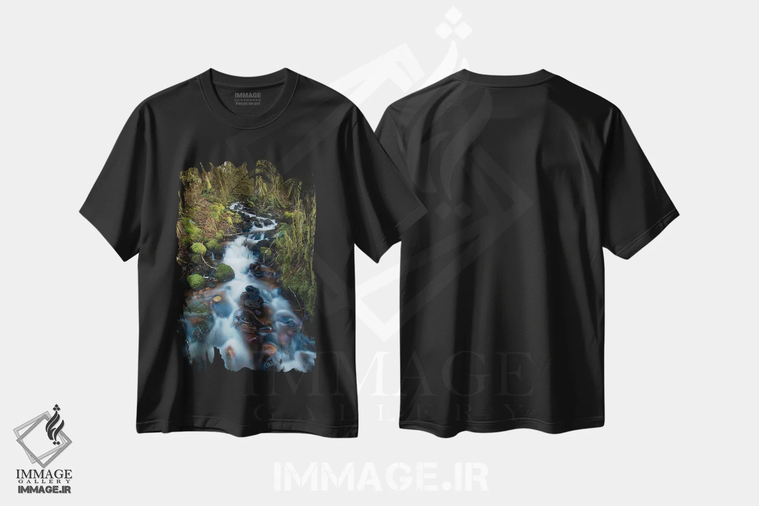 تیشرت مشکی طرح دار آثار کریستین پیلجی - immage.ir