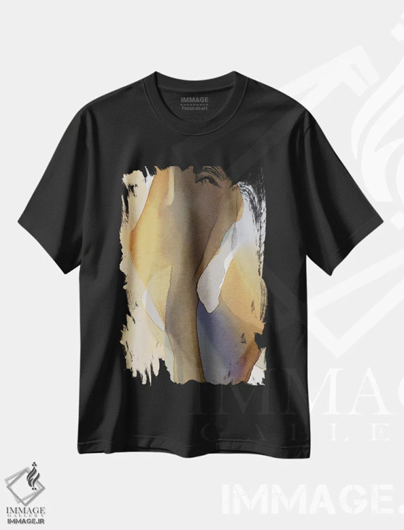 تیشرت مشکی طرح دار طوفان تنهایی اثر کیپی لئونارد | فروشگاه ایماژ