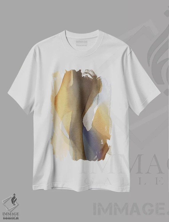 تیشرت سفید طرح دار طوفان تنهایی اثر کیپی لئونارد | immage.ir