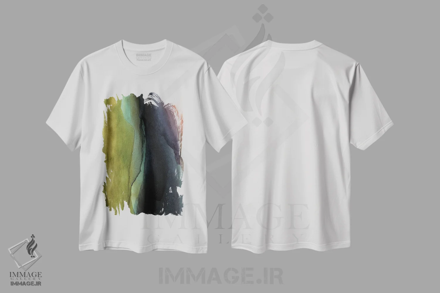 تیشرت سفید طرح دار طوفان اثر کیپی لئونارد | فروشگاه ایماژ