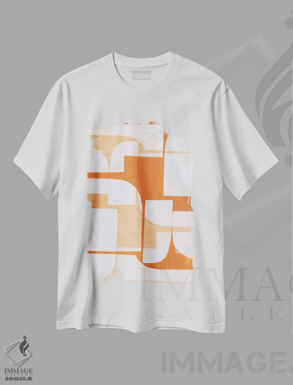 تیشرت سفید طرح دار حمایت شده I، آبستره اثر کیپی لئونارد | immage.ir