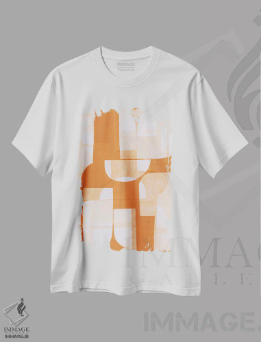 تیشرت سفید طرح دار حمایت شده II، آبستره اثر کیپی لئونارد | فروشگاه ایماژ