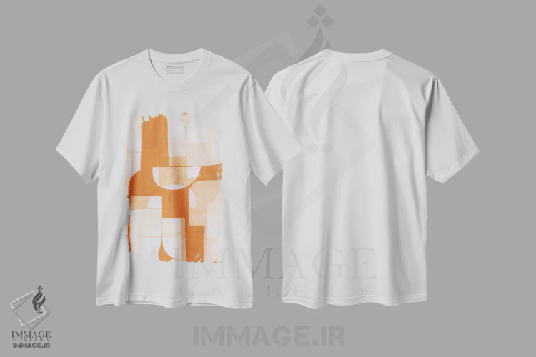 تیشرت سفید طرح دار حمایت شده II، آبستره اثر کیپی لئونارد | فروشگاه ایماژ