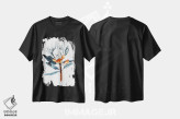 تیشرت مشکی طرح دار پروتئای پادشاه سفید، دکور معاصر اثر کارلی پرولد | فروشگاه ایماژ
