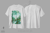 تیشرت سفید طرح دار پری دریایی جنگلی، تزئینی اثر کارلی پرولد | immage.ir