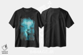 تیشرت مشکی طرح دار مانتارای های کهکشانی، تزئینی اثر کارلی پرولد | فروشگاه ایماژ