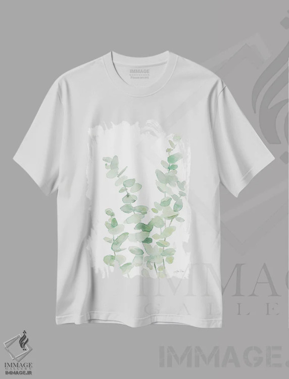 تیشرت سفید طرح دار اوکالیپتوس II، مدیوم اثر کاترینا پیت | immage.ir