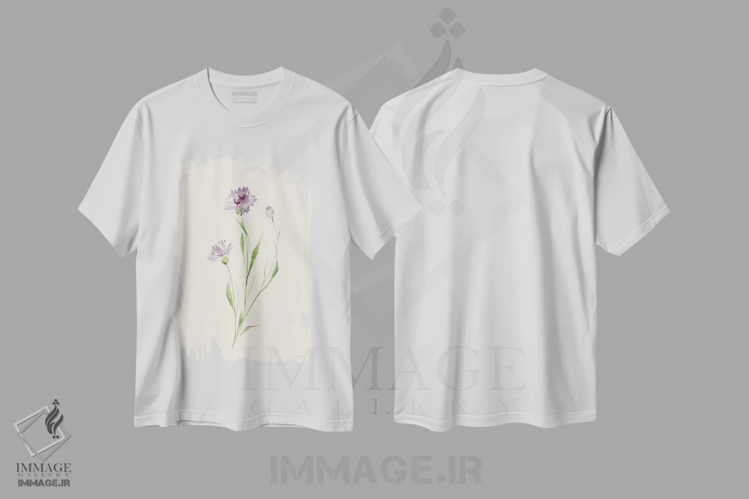 تیشرت سفید طرح دار شکوفه های وحشی II، مدیوم اثر کاترینا پیت | immage.ir
