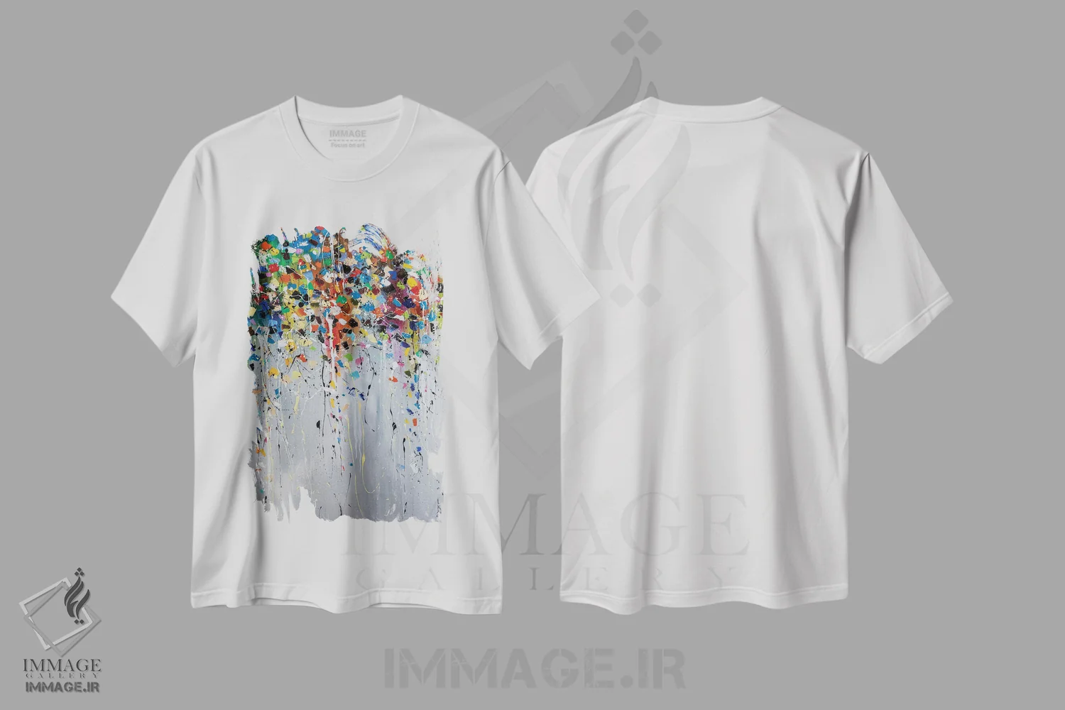 تیشرت سفید طرح دار لحظه قبل از باران اثر کوپتسووا آرت | immage.ir