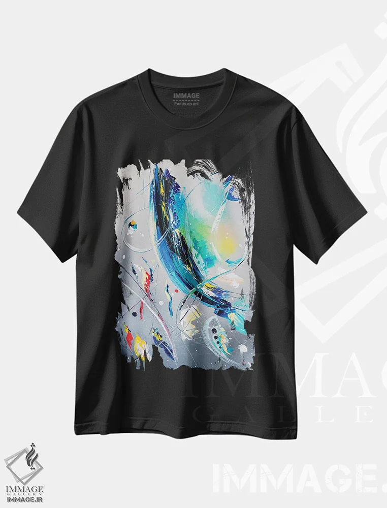 تیشرت مشکی طرح دار فانتزی توکیو اثر کوپتسووا آرت | فروشگاه ایماژ