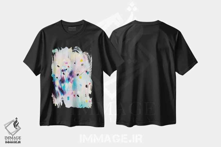 تیشرت مشکی طرح دار نظریه مهربانی اثر کوپتسووا آرت | فروشگاه ایماژ