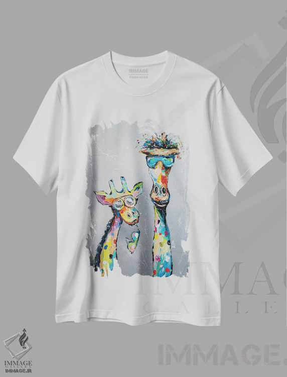 تیشرت سفید طرح دار ما عاشق عینک آفتابی هستیم، دکور معاصر اثر کوپتسووا آرت | فروشگاه ایماژ