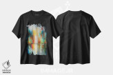 تیشرت مشکی طرح دار شهر آفتاب کویر، آبستره اثر کوپتسووا آرت | immage.ir