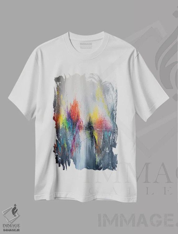 تیشرت سفید طرح دار بعد از باران III اثر کوپتسووا آرت | فروشگاه ایماژ