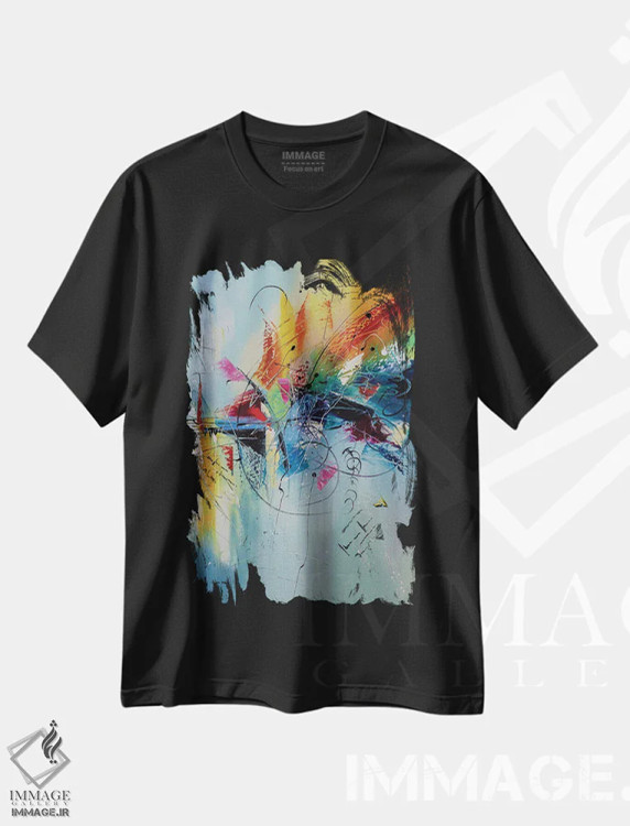تیشرت مشکی طرح دار منطقه دریاچه آفتابی اثر کوپتسووا آرت | immage.ir