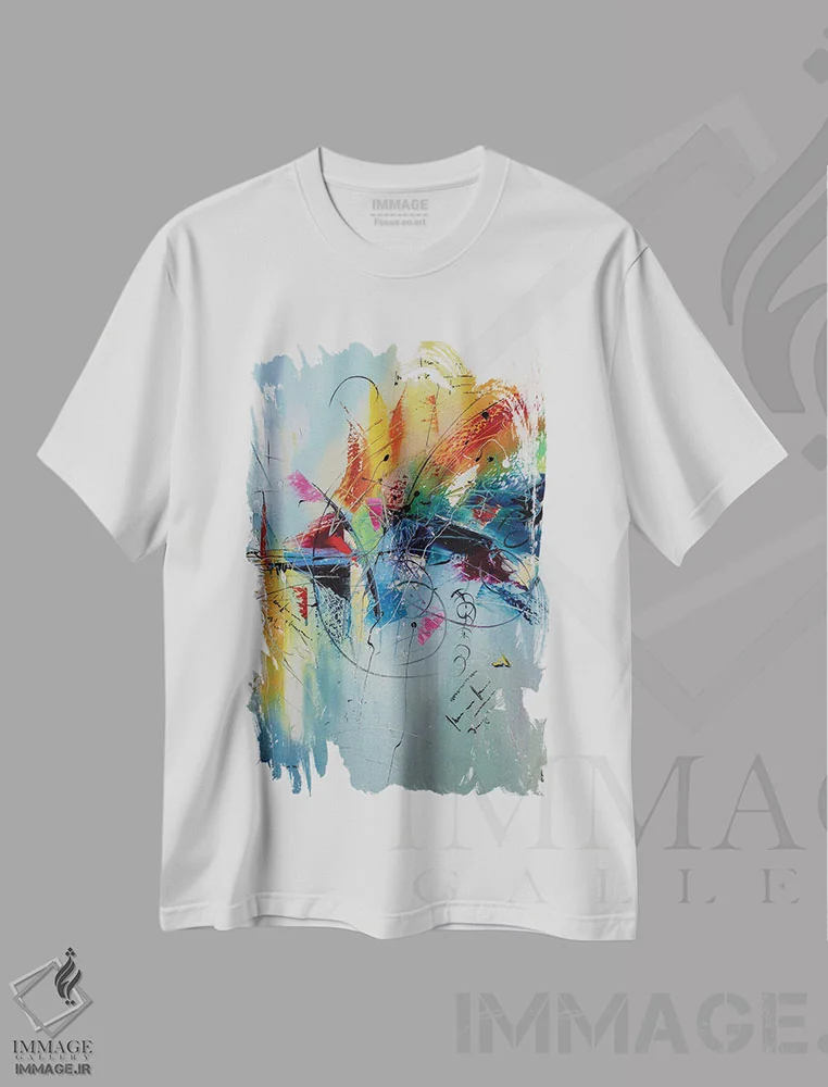 تیشرت سفید طرح دار منطقه دریاچه آفتابی اثر کوپتسووا آرت | فروشگاه ایماژ