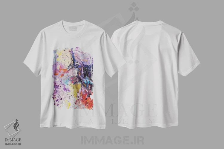 تیشرت سفید طرح دار مارمولک اثر کوپتسووا آرت | immage.ir