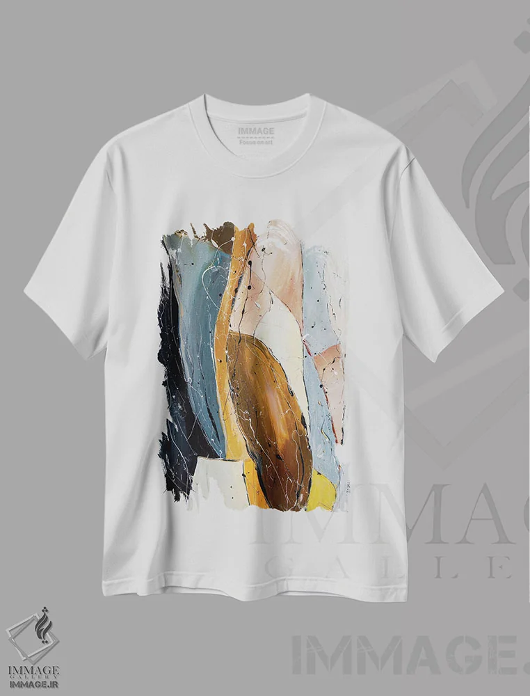 تیشرت سفید طرح دار دانه خواب اثر کوپتسووا آرت | immage.ir