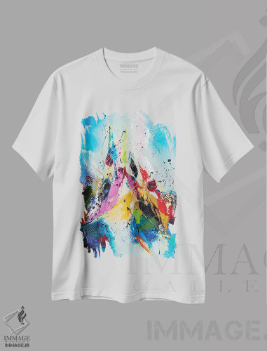 تیشرت سفید طرح دار کوه رؤیا اثر کوپتسووا آرت | فروشگاه ایماژ
