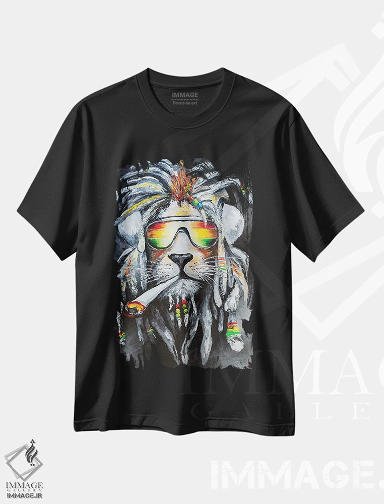 تیشرت مشکی طرح دار حالم خوب است، دکور معاصر اثر کوپتسووا آرت | فروشگاه ایماژ