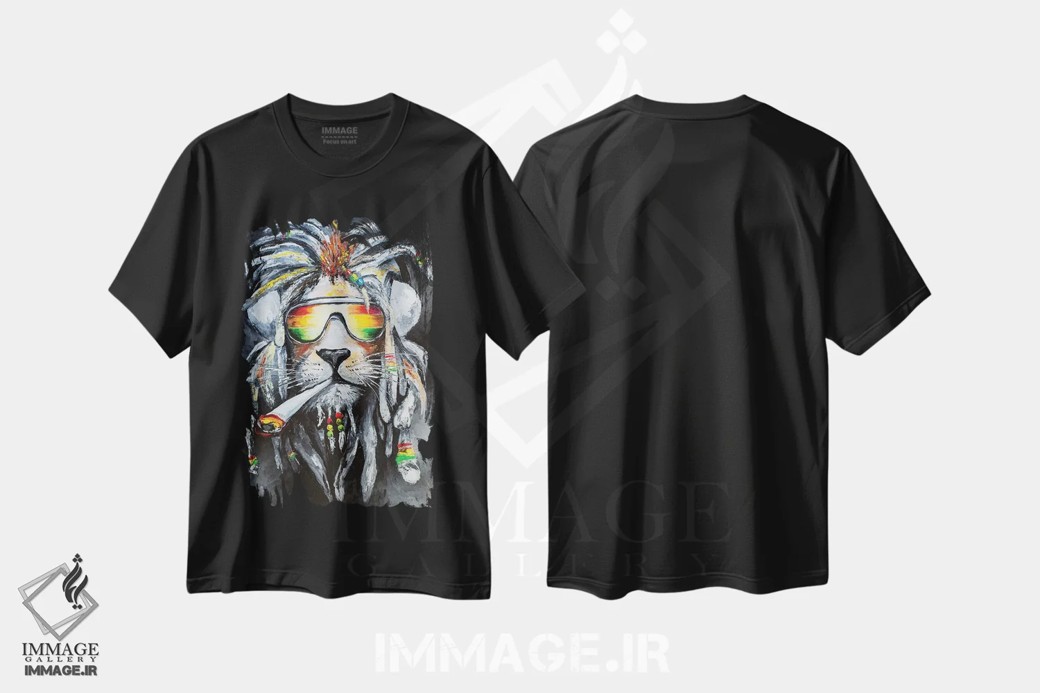 تیشرت مشکی طرح دار حالم خوب است، دکور معاصر اثر کوپتسووا آرت | فروشگاه ایماژ