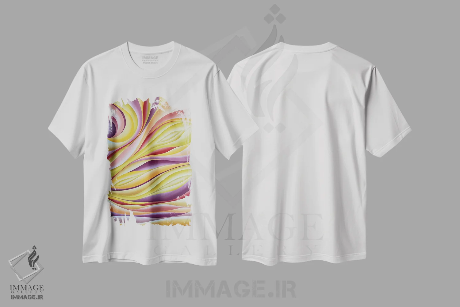 تیشرت سفید طرح دار نرم شدن، آبستره اثر شوشانیک کاراپتیان | immage.ir