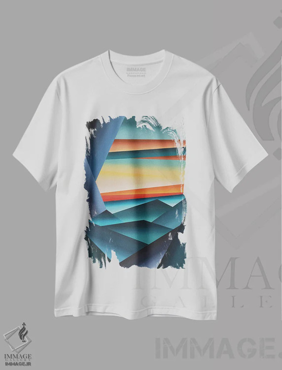 تیشرت سفید طرح دار از من عبور کن III، آبستره اثر شوشانیک کاراپتیان | immage.ir