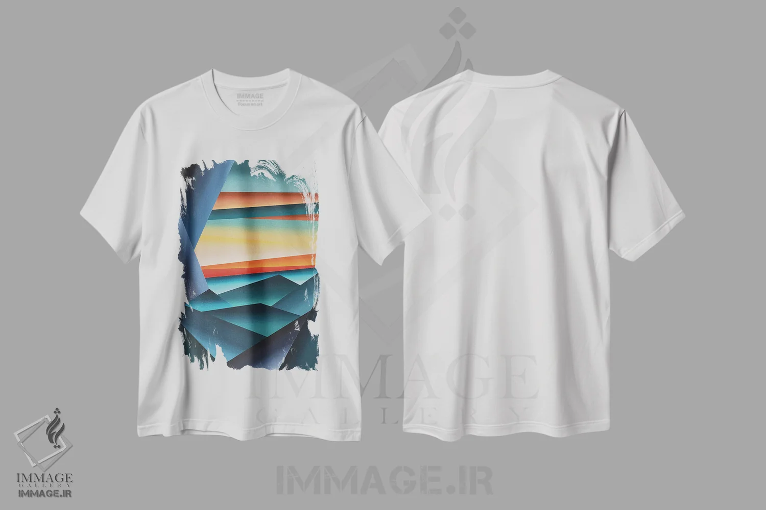 تیشرت سفید طرح دار از من عبور کن III، آبستره اثر شوشانیک کاراپتیان | immage.ir