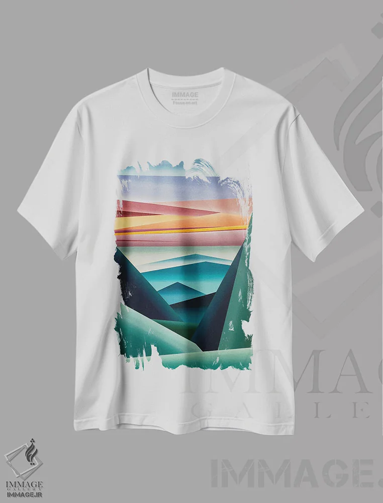 تیشرت سفید طرح دار از من عبور کن IV، آبستره اثر شوشانیک کاراپتیان | immage.ir