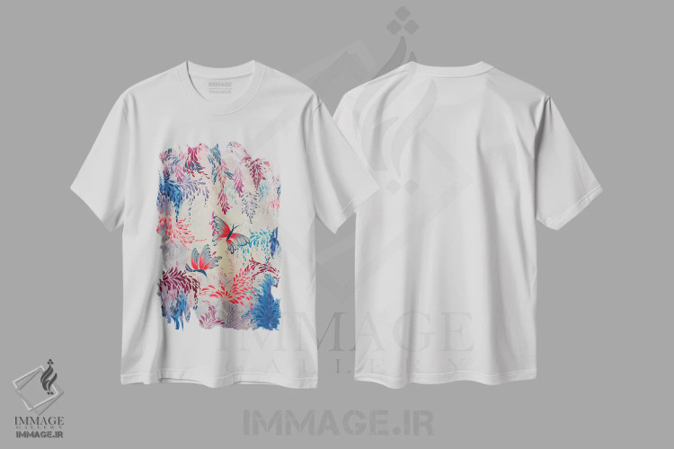 تیشرت سفید طرح دار پروانه ها، دکور بوهمی اثر شوشانیک کاراپتیان | immage.ir