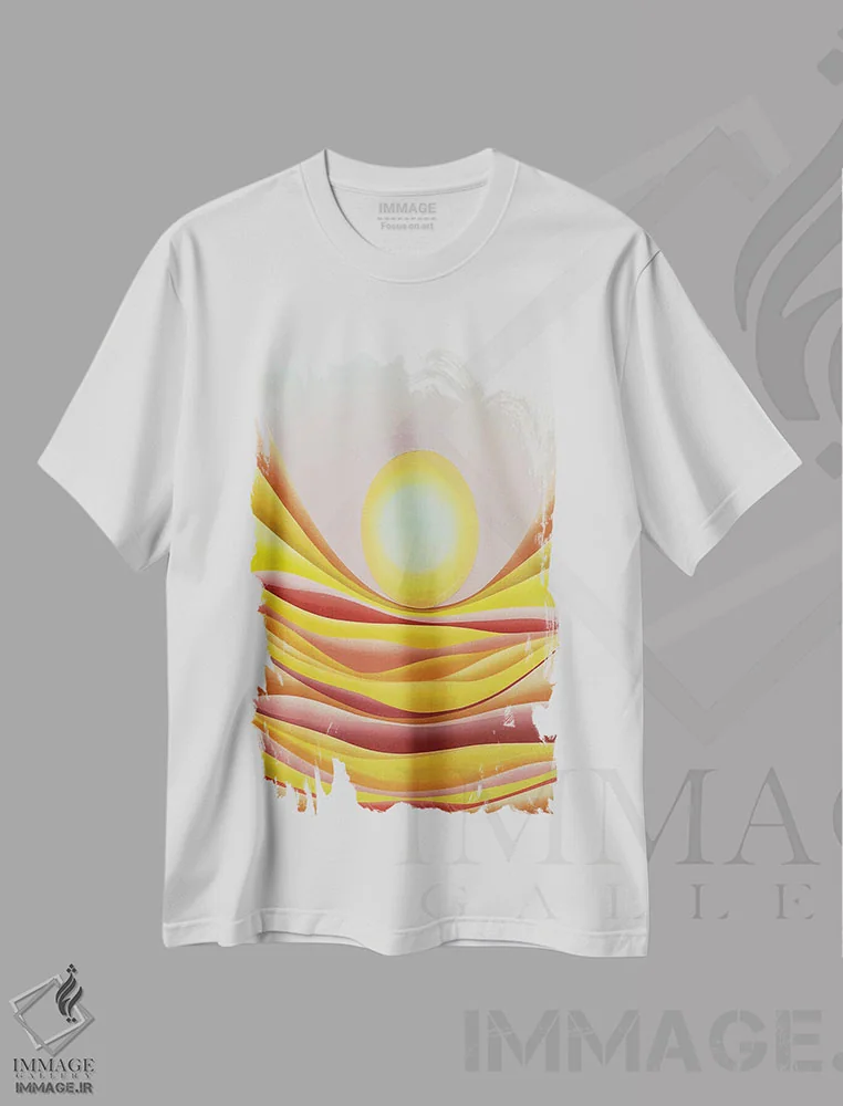 تیشرت سفید طرح دار اُوو، آبستره اثر شوشانیک کاراپتیان | immage.ir