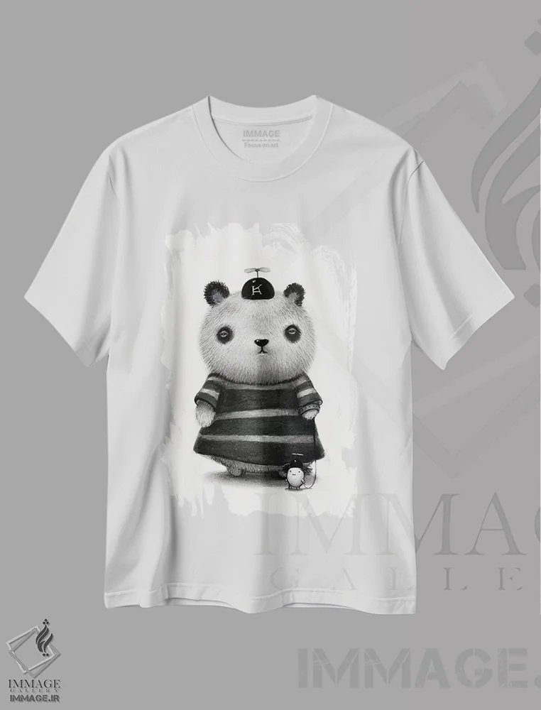 تیشرت سفید طرح دار کیمیکو، هنر فاخر معاصر اثر کریستین آدام | immage.ir