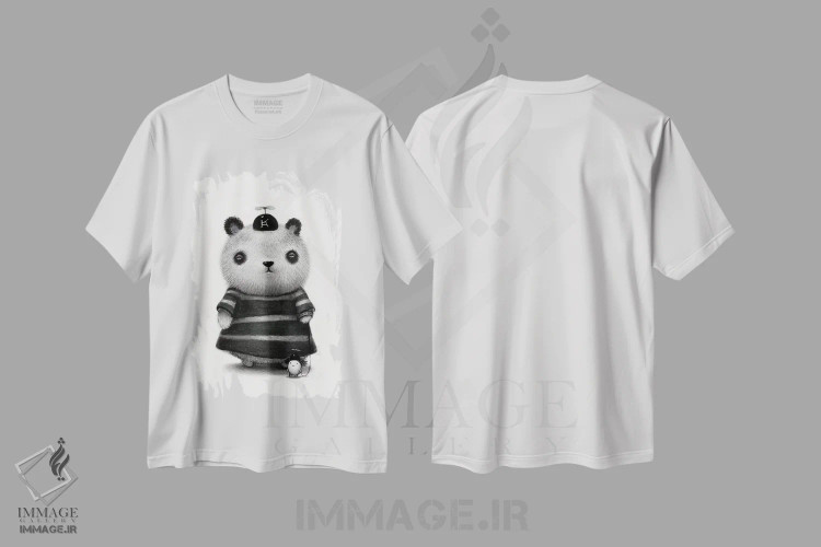 تیشرت سفید طرح دار کیمیکو، هنر فاخر معاصر اثر کریستین آدام | immage.ir