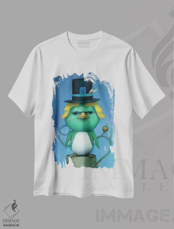 تیشرت سفید طرح دار کیوی، هنر فاخر معاصر اثر کریستین آدام | immage.ir