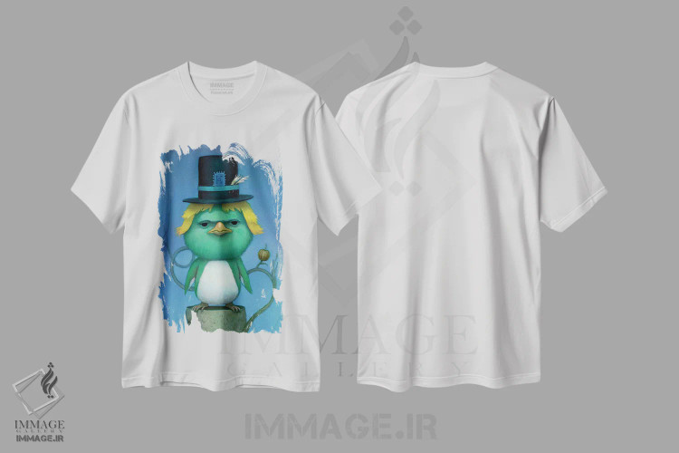 تیشرت سفید طرح دار کیوی، هنر فاخر معاصر اثر کریستین آدام | immage.ir