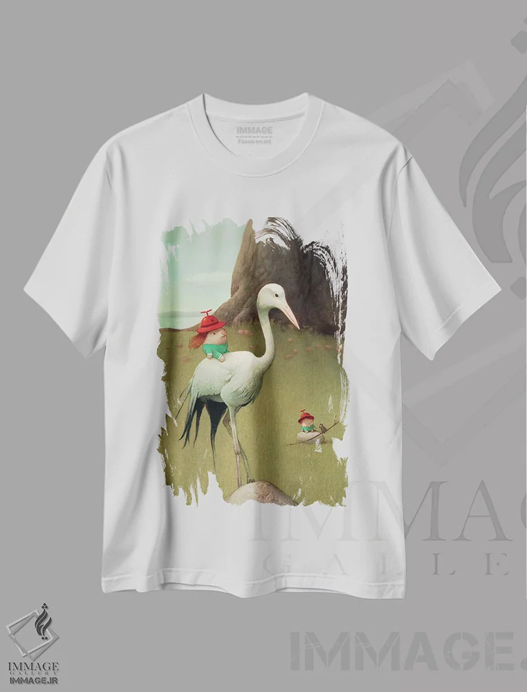 تیشرت سفید طرح دار میکو، هنر فاخر معاصر اثر کریستین آدام | immage.ir