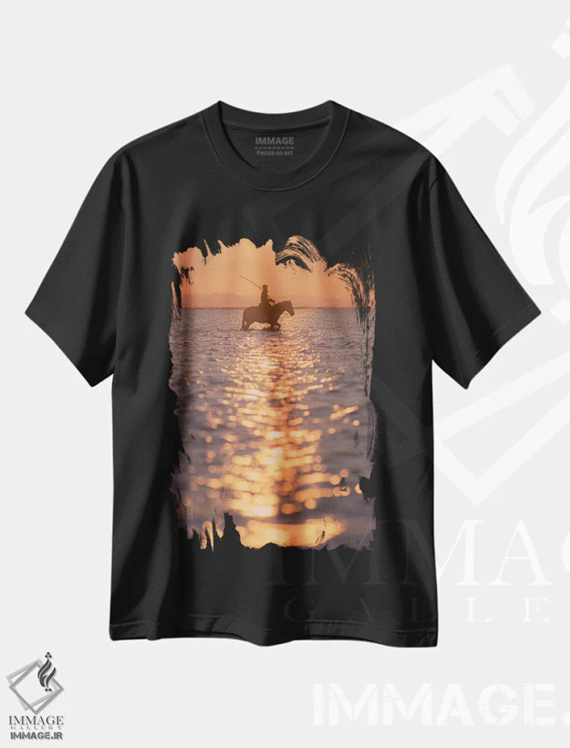 تیشرت مشکی طرح دار فرشتگان سفید کامارگ XXV، مدیوم اثر دنیل کردان | فروشگاه ایماژ