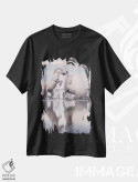 تیشرت مشکی طرح دار فرشتگان سفید کامارگ XXXIII، مدیوم اثر دنیل کردان | immage.ir