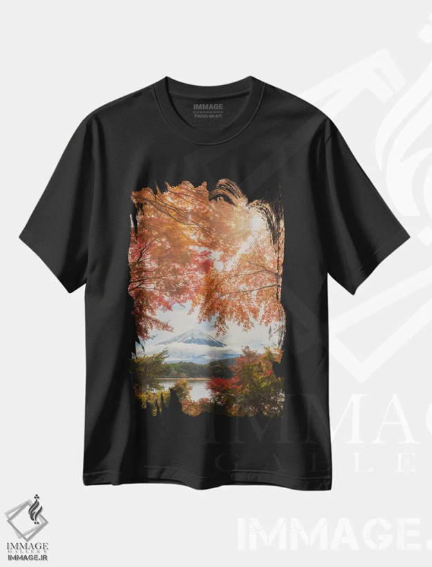 تیشرت مشکی طرح دار پاییز در ژاپن XXIV، مدیوم اثر دنیل کردان | فروشگاه ایماژ