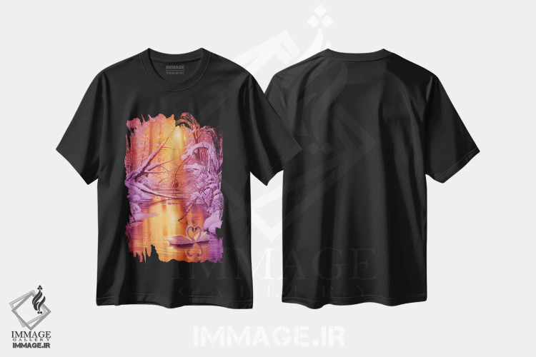 تیشرت مشکی طرح دار یاد شیرین اثر کِرک راینرت | فروشگاه ایماژ