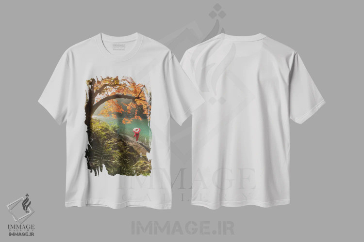 تیشرت سفید طرح دار پاییز در ژاپن هشتم، مدیوم اثر دنیل کردان | immage.ir