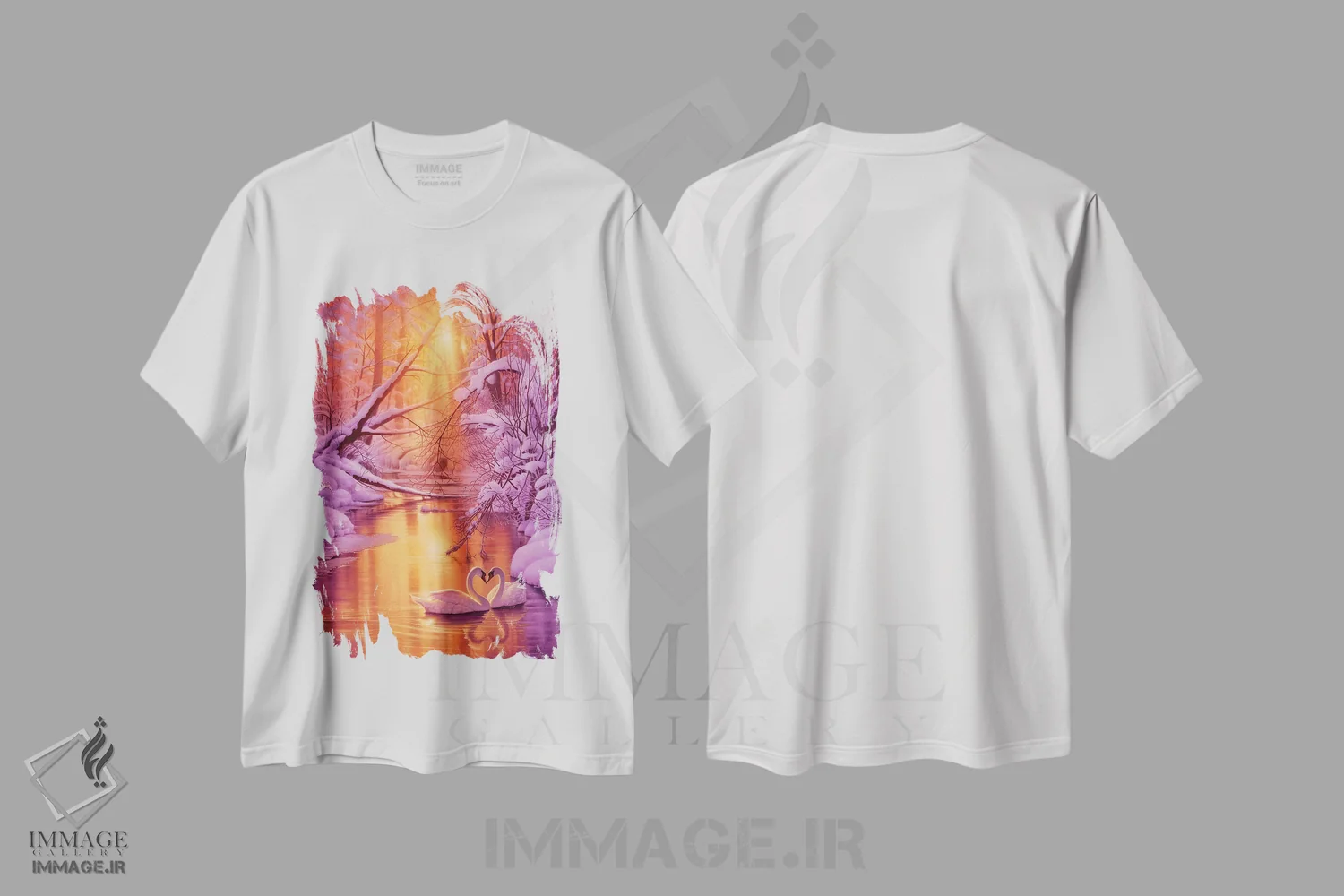 تیشرت سفید طرح دار یاد شیرین اثر کِرک راینرت | immage.ir