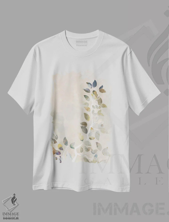 تیشرت سفید طرح دار سقف افرا II، دکور معاصر اثر کن روکو | فروشگاه ایماژ