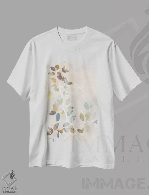 تیشرت سفید طرح دار سقف افرا I، دکور معاصر اثر کن روکو | immage.ir