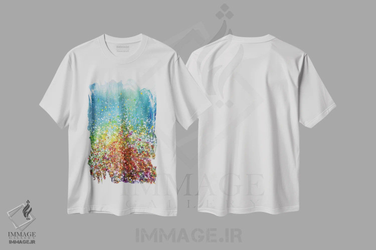 تیشرت سفید طرح دار شقایق ها در بیرون شهر زمرد اثر کریستن لی | فروشگاه ایماژ